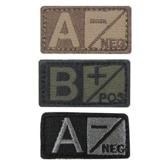 Condor Outdoor Blood Type Patch 6 Pcs/Pack Apos Coyote Brown - Condor Outdoor