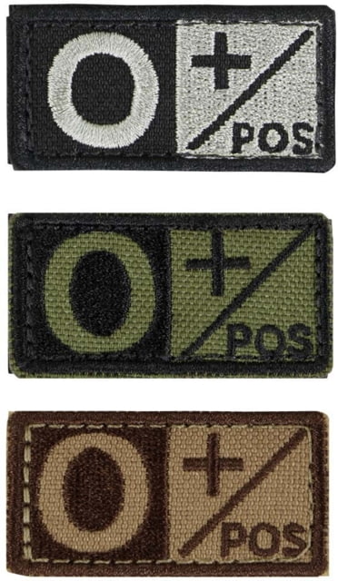 Condor Outdoor Blood Type Patch 6 Pcs/Pack Opos Olive Drab/Black 1 - Condor Outdoor