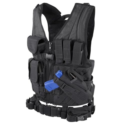 Condor Outdoor Cross Draw Vest Black Medium/Large - Condor Outdoor