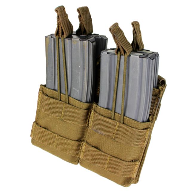 Condor Outdoor Double Stacker Open-Top M4 Mag Pouch Coyote Brown - Condor Outdoor