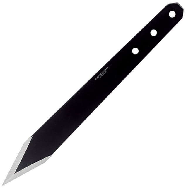Condor Full Spin Thrower 3.5" black finish double edge 1075HC steel blade One-piece construction - Condor Tool And Knife