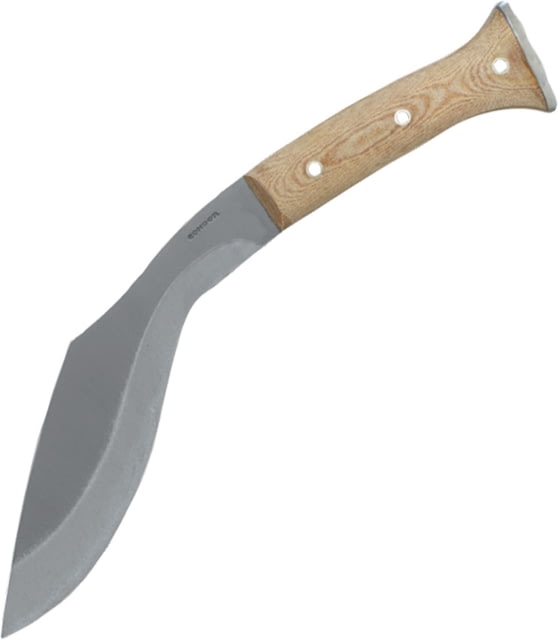 Condor Tool and Knife K-Tact Kukri Knife Desert Knife 15in Overall 9.75in Blasted Satin 1075Hc Steel Blade Natural Canvas Micarta Handle SS Pommel Tan