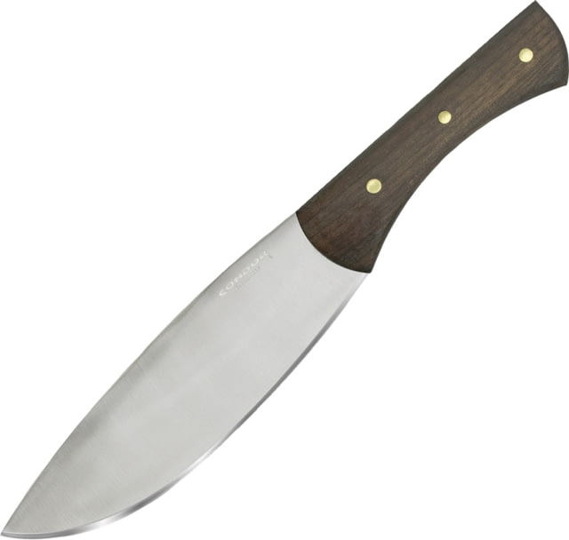 Condor Tool and Knife Knulujulu Knife 11.5in Overall 6.25in 440C SS Blade Brown Wood Handle Black Leather Sheath - Condor Tool And Knife