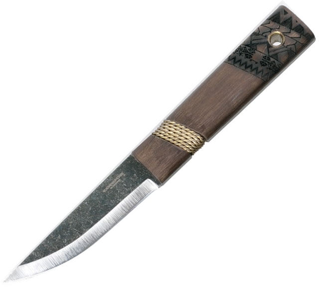 Condor Tool and Knife Mini Indigenous Puukko Knife 7.13in Overall 3.25in Condor Classic 1095Hc Steel Blade Walnut Handle Handle Features Recessed Wire - Condor Tool And Knife