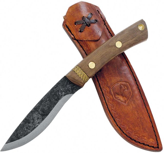 Condor Tool and Knife Navajo Knife Fixed Blade Knife 4.25in Drop Point Brown Walnut Handle - Condor Tool And Knife
