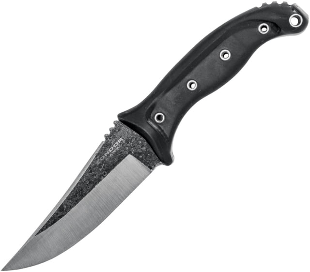 Condor Pandur Knife 4.5" natural finish 1075HC steel blade Black micarta handle - Condor Tool And Knife