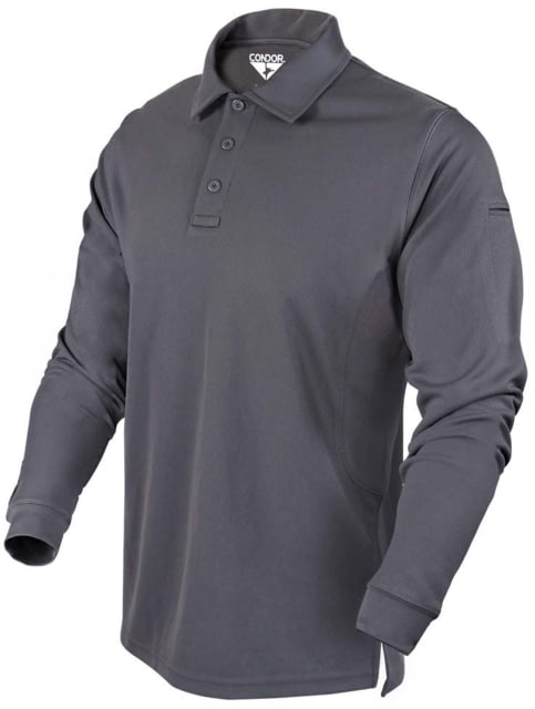 Condor Outdoor Performance Long Sleeve Polo Graphite L