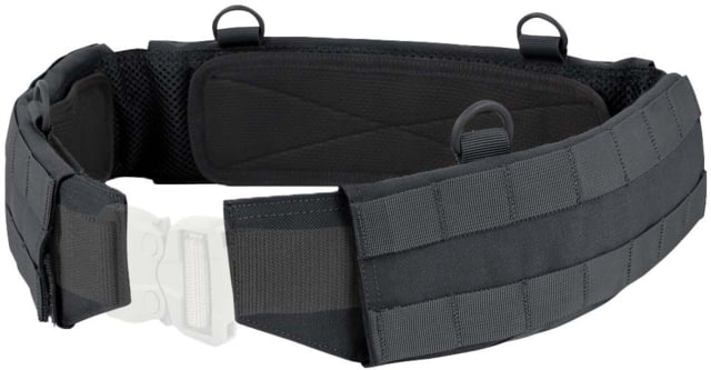 Condor Outdoor Slim Battle Belt w/ Removable Anti-Slip Rubberized Pads Black Medium