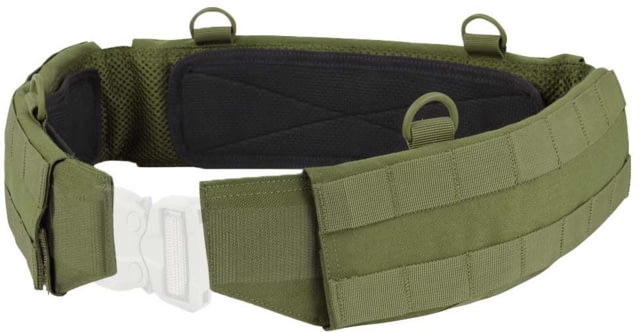 Condor Outdoor Slim Battle Belt w/ Removable Anti-Slip Rubberized Pads Olive Drab Small - Condor Outdoor