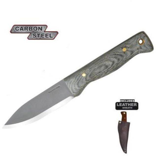 Condor Tool and Knife Bushlore Knife Black Micarta Handle Plain