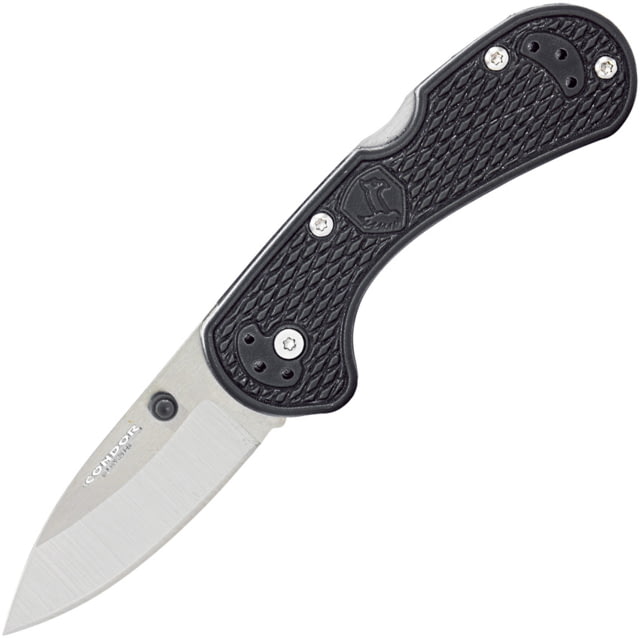 Condor Tool and Knife Cadejo Folding Knife 2.66in 14C28N Stainless Steel Drop Point Blade Black Zytel Handle - Condor Tool And Knife