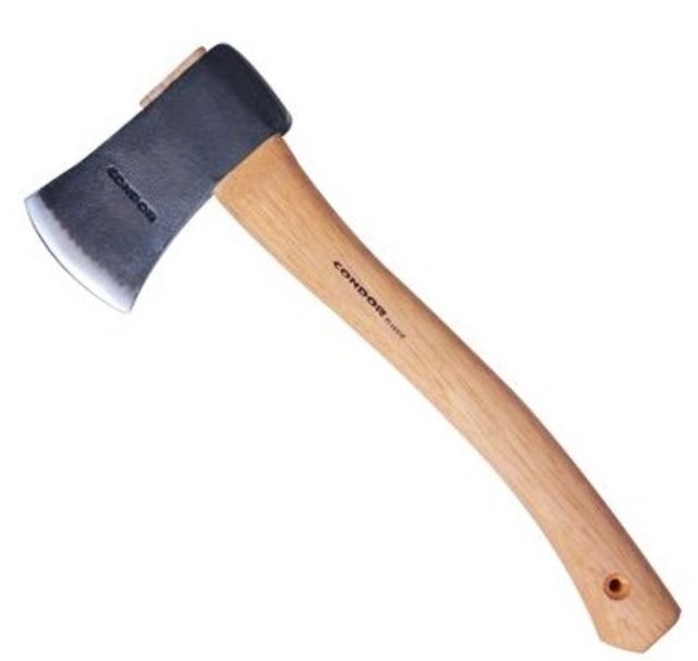 Condor Tool and Knife Camping Axe Hickory Handle Leather Sheath