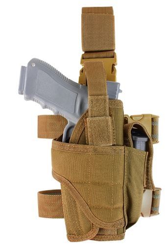 Condor Outdoor Tornado Tactical Leg Holster Right Hand Matte Coyote Brown - Condor Outdoor