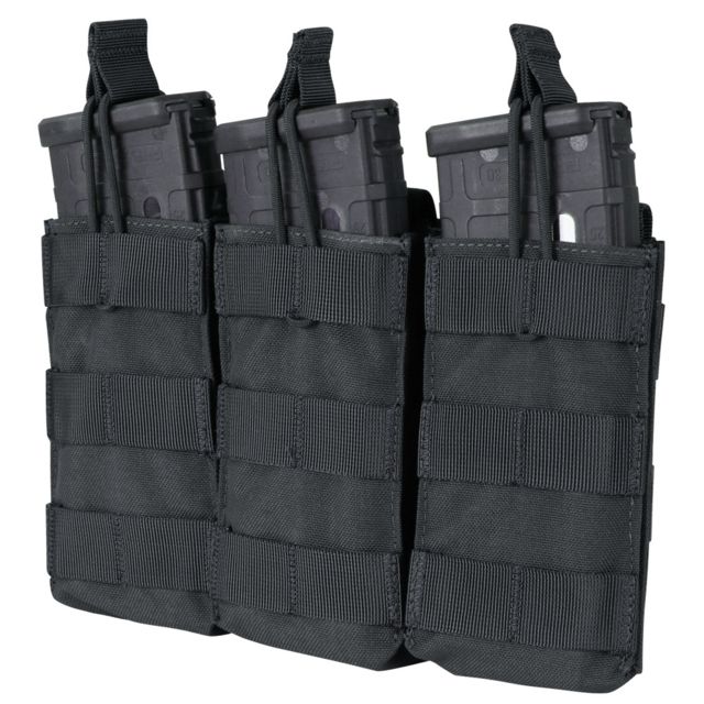 Condor Outdoor Triple M4/M16 Open Top Mag Pouch Black - Condor Outdoor