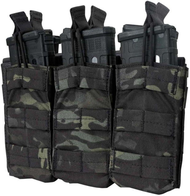 Condor Outdoor Triple M4/M16 Open Top Mag Pouch Multicam Black - Condor Outdoor