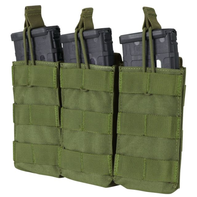 Condor Outdoor Triple M4/M16 Open Top Mag Pouch Olive Drab - Condor Outdoor