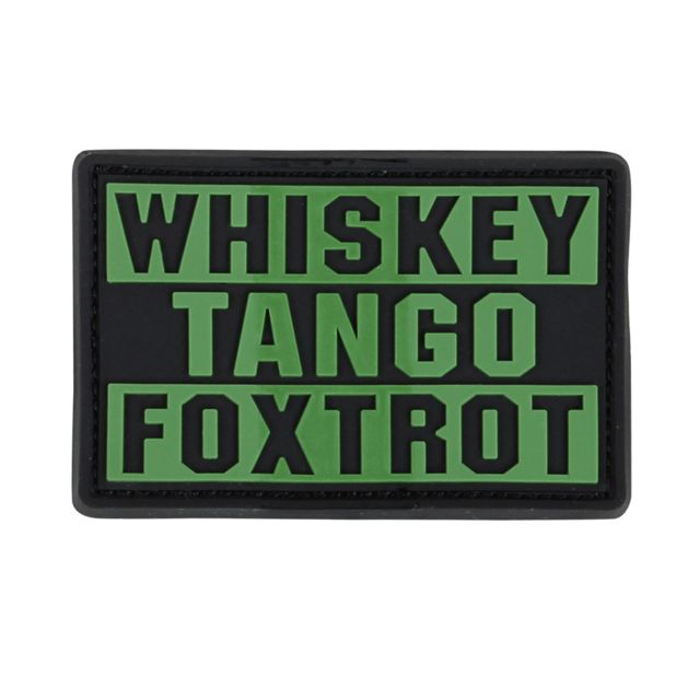 Condor Outdoor Whiskey Foxtrot PVC Patch 6Pcs/Pack Olive Drab - Condor Outdoor
