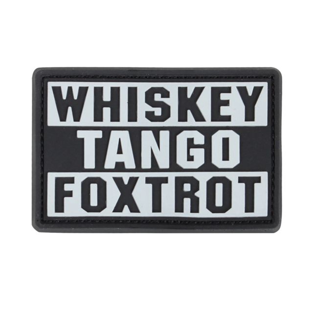 Condor Outdoor Whiskey Foxtrot PVC Patch 6Pcs/Pack Graphite - Condor Outdoor