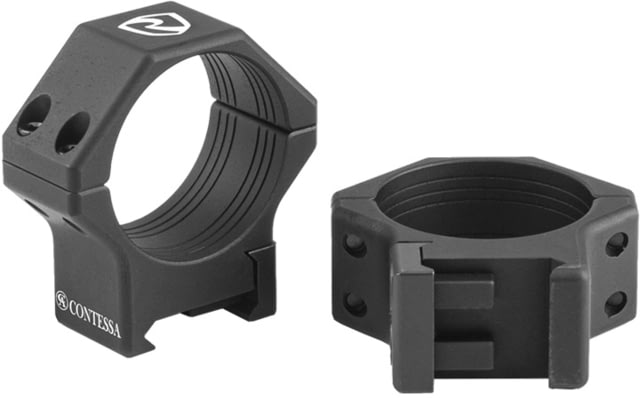 Riton by Contessa 34mm Light Picatinny Rifle Scope Rings 8mm height Black NSN #