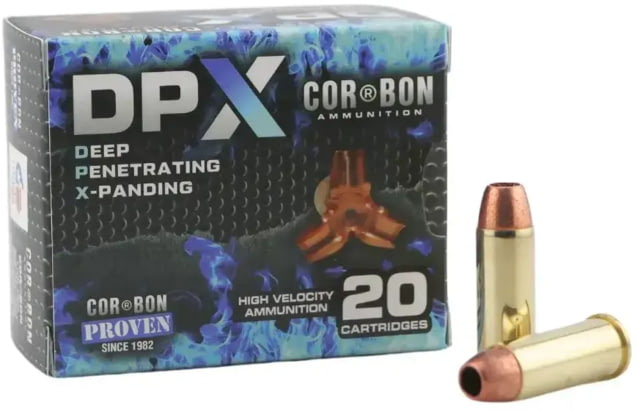 Cor Bon .44 Special 200 Grain Jacketed Hollow Point DPX Brass Cased Pistol Ammo 20 Rounds