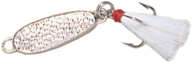Cotton Cordell Little Mickey Jigging Spoon 1 1/2in Dressed Treble 1/4oz 2/Pack Silver Feathered