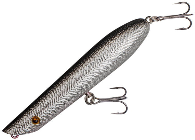 Cotton Cordell Pencil Popper Hard Bait 4.5 in 3/4 oz Chrome Black Back