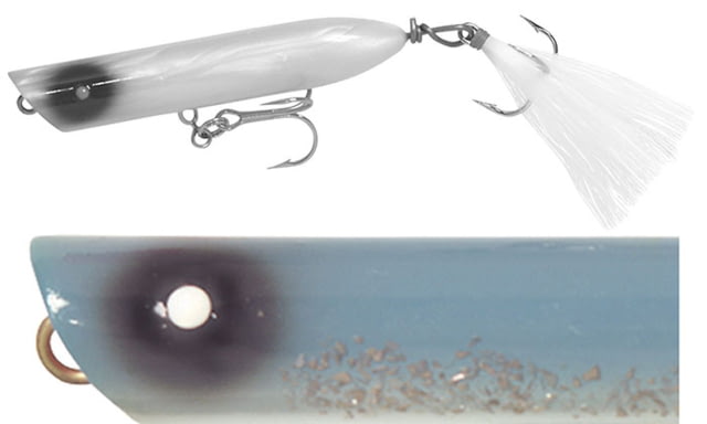 Creek Chub Striper Strike Topwater Fishing Popper 3 1/2in 3/4 oz Blue Flash