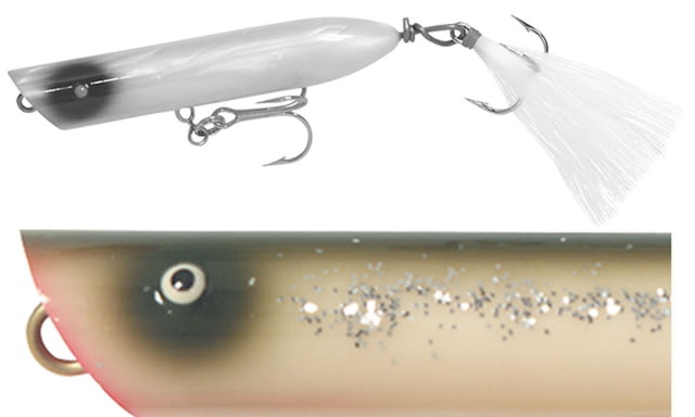 Creek Chub Striper Strike Topwater Fishing Popper 6 1/2in 3/4 oz Silver Flash