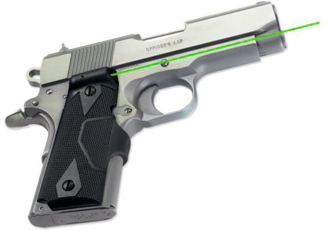 Crimson Trace DEMO 1911 Officer's/Defender/Compact - Lasergrip Front Activation LG-404 Grey Finish LG-404G DEMO - Crimson Trace