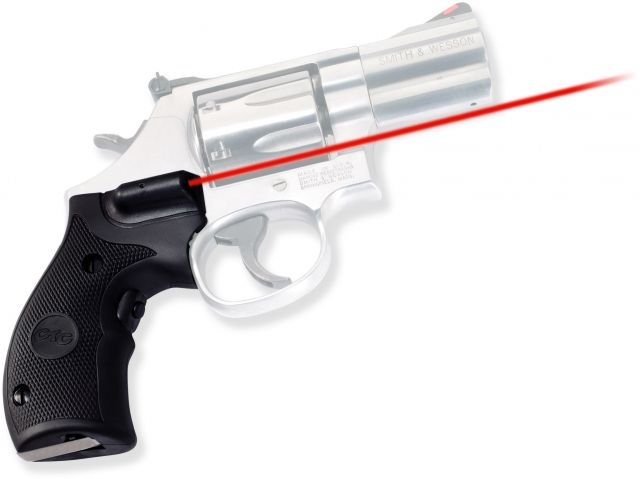 Crimson Trace Rubber Lasergrip - Smith & Wesson K/L Frame Round Butt Black