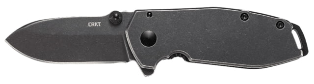 CRKT Squid Assisted Automatic Folding Knife by Lucas Burnley 2.37in 8Cr13MoV Stainless Steel Blade Plain Edge Drop Point Blade Gray Stainless Steel