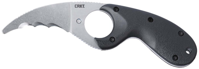 CRKT Bear Claw 2.39in Fixed Blade Knife AUS 8 Hawkbill Black w/Veff Serrations Glass-Reinforced Nylon
