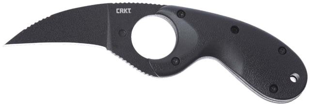 CRKT Bear Claw 2.39in Fixed Blade Knife AUS 8 Hawkbill Black Glass-Reinforced Nylon