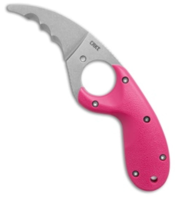 Crkt CRKT Bear Claw 2.39in Fixed Blade Knife AUS 8 Hawkbill Pink w/Veff Serrations Glass-Reinforced Nylon - $69.99 at Optics Planet