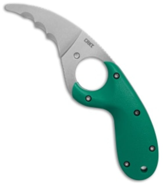 Crkt CRKT Bear Claw 2.39in Fixed Blade Knife AUS 8 Hawkbill Green w/Veff Serrations Glass-Reinforced Nylon - $73.99 at Optics Planet