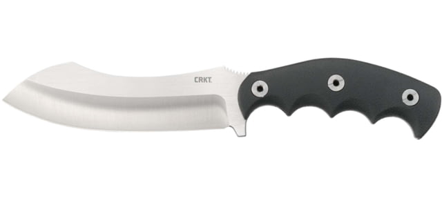 CRKT Catchall Fixed Blade Knife 5.51in High-Carbon Stainless Steel Sheepfoot Black Glass-Reinforced Nylon w/Rubber Handle