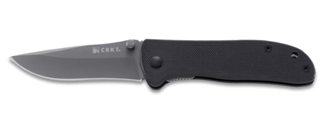 CRKT Drifter Folding Knife 2.88in 8Cr13MoV Stainless Steel Blade Drop Point Blade Black G10 Handle