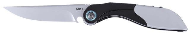 CRKT Fial Folding Knife 3.62in 12C27 Drop Point Blade Black G10 Handle