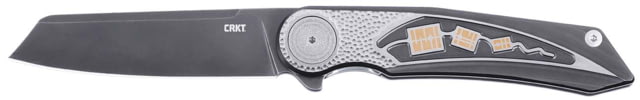 CRKT Fortuitous Folding Knife 3.51in MangaCut Drop Point Blade Black G10 Handle