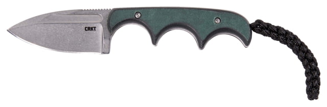 CRKT Minimalist Spear Point Fixed Blade Knife 2.15in 8Cr13MoV Stainless Steel Blade Spear Point Blade Green G10 Handle