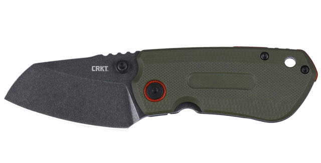 CRKT Overland Compact Folding Knife 2.24in D2 Tool Steel Blade Drop Point Blade OD Green Micarta Handle
