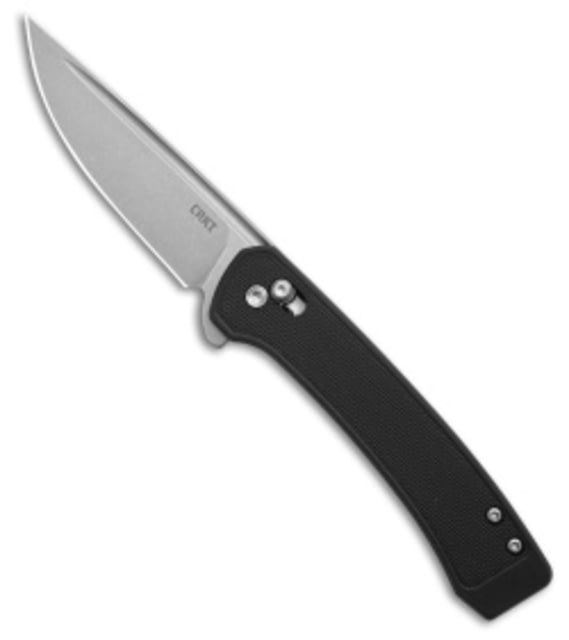 Crkt CRKT Q Compact Crossbar Lock Knife Black GRN 3.1" Stonewash 14C28N Black 14C28N adult BHQ-226877