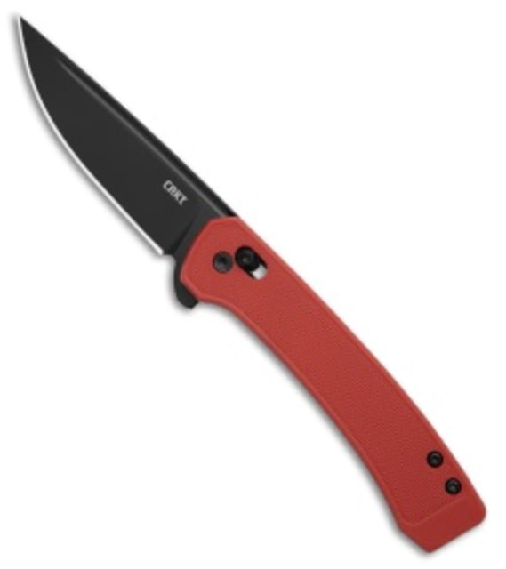 Crkt CRKT Q Compact Crossbar Lock Knife Red GRN 3.1" Black Oxide 14C28N Red 14C28N adult BHQ-226879