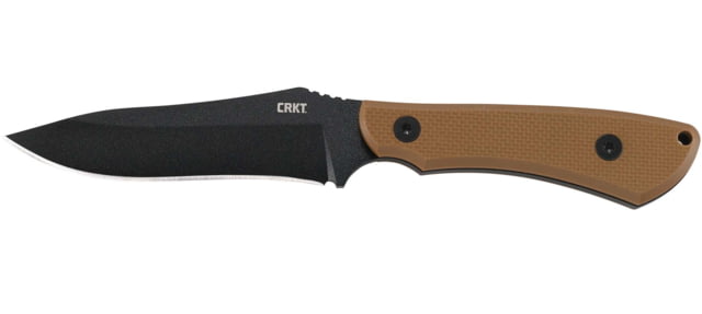 CRKT Ramadi Fixed Blade Knife 4.37in SK5 Carbon Steel Blade Drop Point Blade Brown Micarta Handle