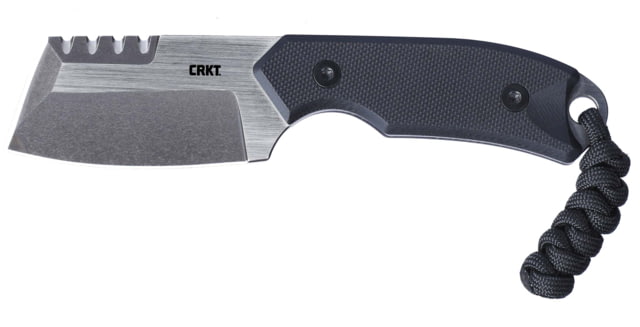CRKT Razel Compact Fixed Blade Knife 2.32in D2 Chisel Blade Silver G10 Handle