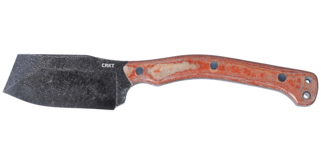 CRKT Razel Nax Fixed Blade Knife 4.29in 1075 Carbone Steel Axe Blade Brown G10 Handle