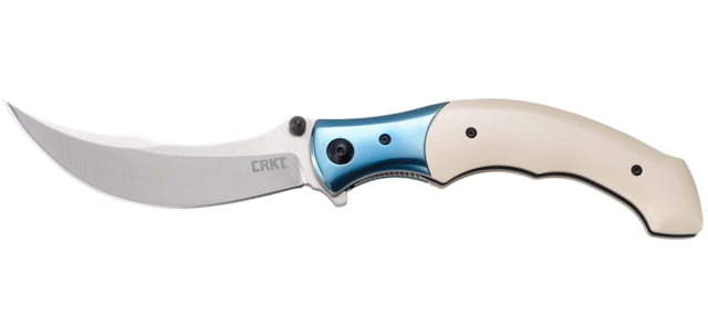 CRKT Ritual Assisted Opening Folding Knife 4.37in 12C27 Persian Fiber Infused Resin Handle w/Stainless Steel Bolster White