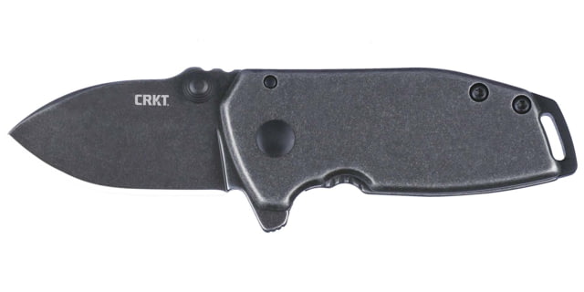 CRKT Squid Compact Assisted Opening Folding Knife 1.75in 8Cr13MoV Drop Point Black Stainless Steel Handle