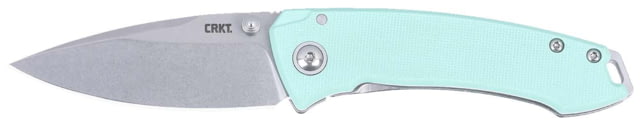 CRKT Tuna Compact Folding Knife 2.73in 14C28N Drop Point Blue Aqua G10 Handle