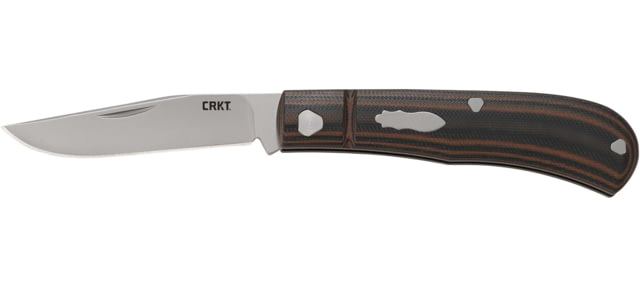 CRKT Venandi Folding Knife 3.14in 8CR13MoV Drop Point Blade Brown G10 Handle